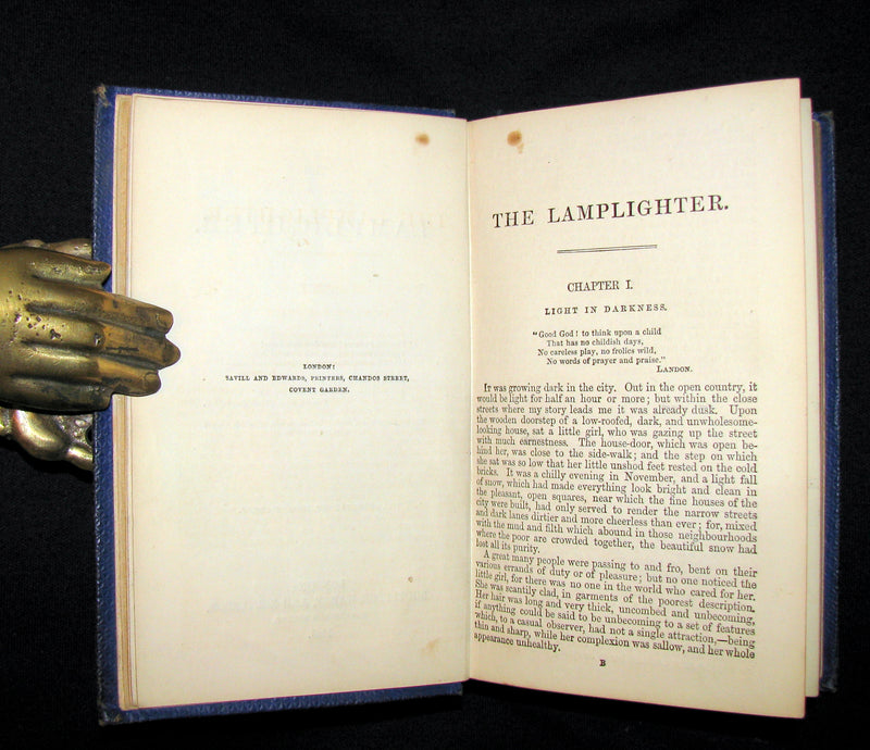 1863 Rare Book - The LAMPLIGHTER by Maria Susanna Cummins illustrated by JOHN GILBERT.