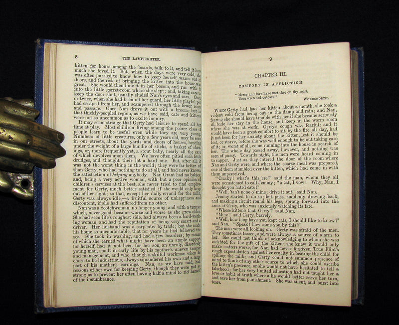 1863 Rare Book - The LAMPLIGHTER by Maria Susanna Cummins illustrated by JOHN GILBERT.