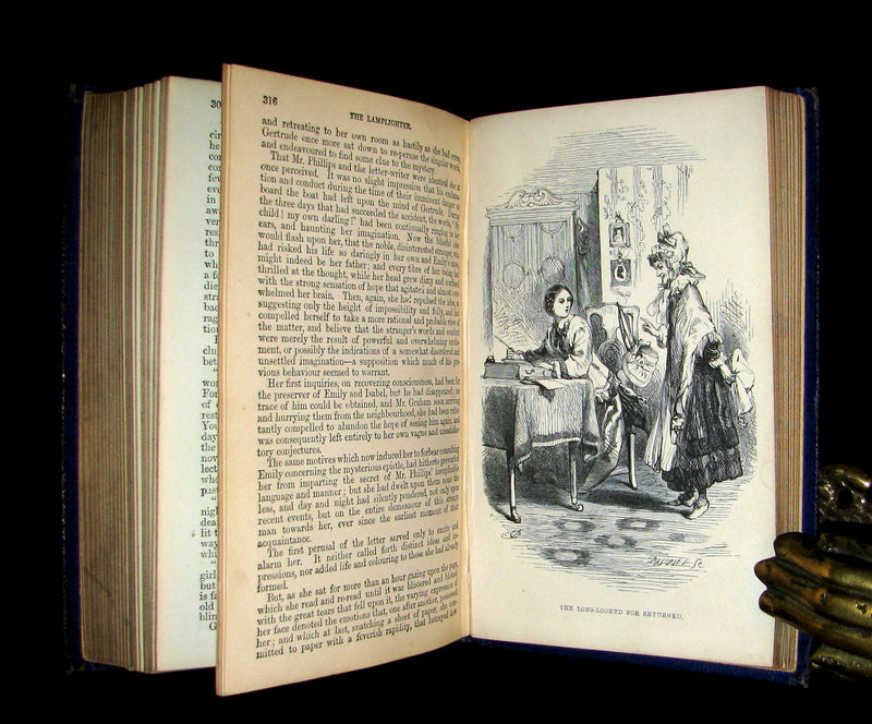 1863 Rare Book - The LAMPLIGHTER by Maria Susanna Cummins illustrated by JOHN GILBERT.