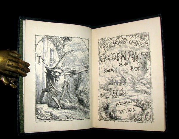 1880 Rare Book -The King of the Golden River or the Black Brothers. A Legend of Stiria. Fairy Tale illustrated by Richard Doyle.