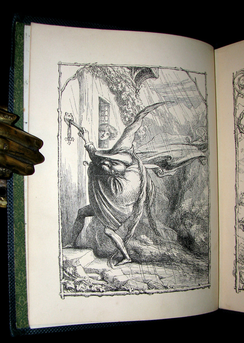 1880 Rare Book -The King of the Golden River or the Black Brothers. A Legend of Stiria. Fairy Tale illustrated by Richard Doyle.