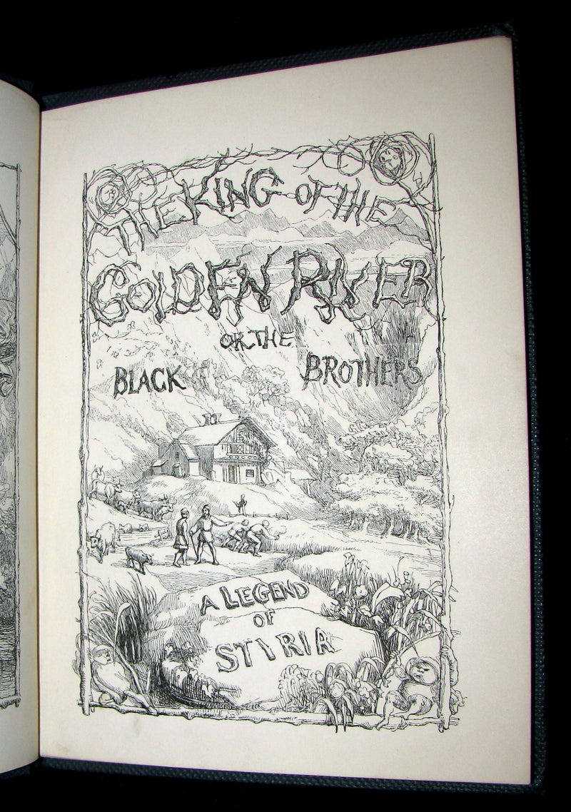 1880 Rare Book -The King of the Golden River or the Black Brothers. A Legend of Stiria. Fairy Tale illustrated by Richard Doyle.