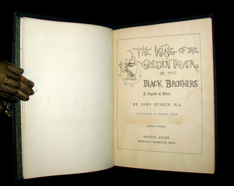 1880 Rare Book -The King of the Golden River or the Black Brothers. A Legend of Stiria. Fairy Tale illustrated by Richard Doyle.