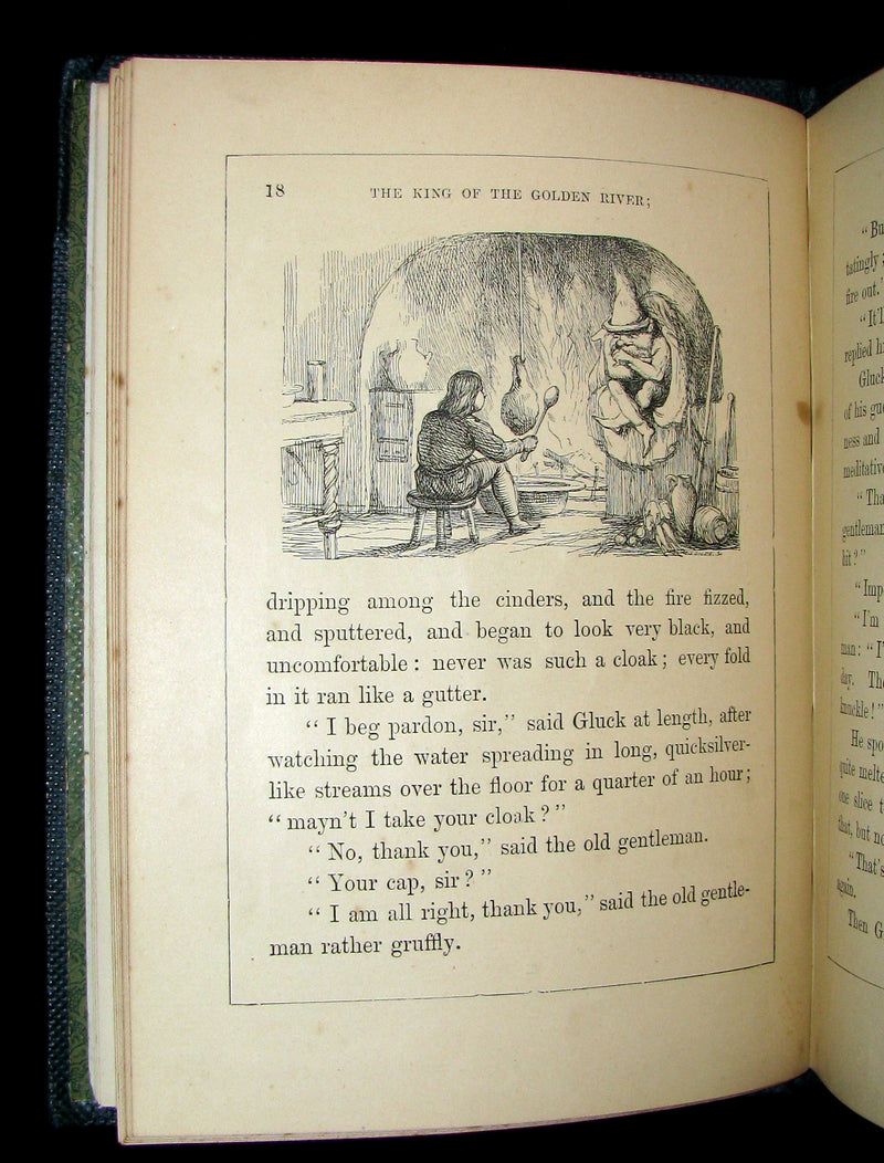 1880 Rare Book -The King of the Golden River or the Black Brothers. A Legend of Stiria. Fairy Tale illustrated by Richard Doyle.