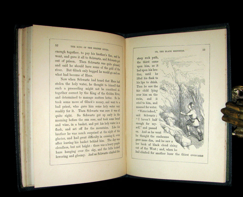 1880 Rare Book -The King of the Golden River or the Black Brothers. A Legend of Stiria. Fairy Tale illustrated by Richard Doyle.