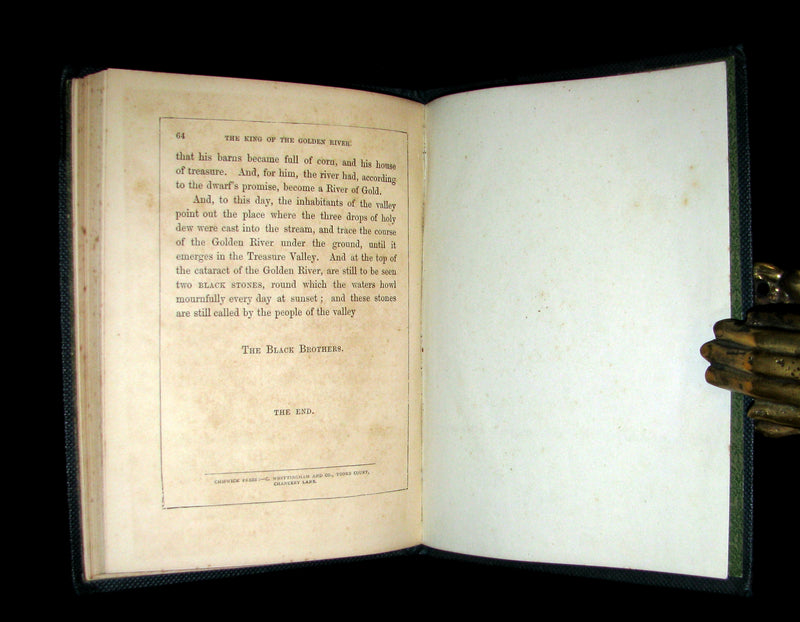 1880 Rare Book -The King of the Golden River or the Black Brothers. A Legend of Stiria. Fairy Tale illustrated by Richard Doyle.
