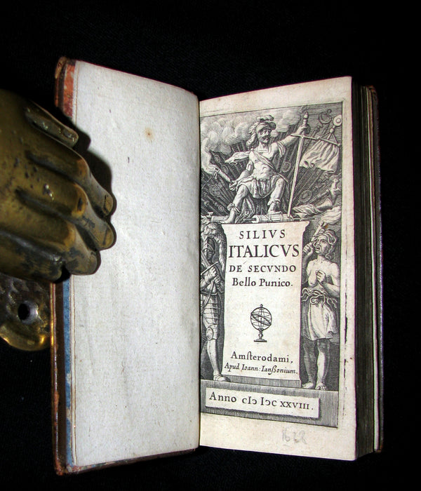 1628 Rare Latin Book - Silius ITALICUS De secundo Bello Punico -  War Against Hannibal - Second Punic War's Poem.