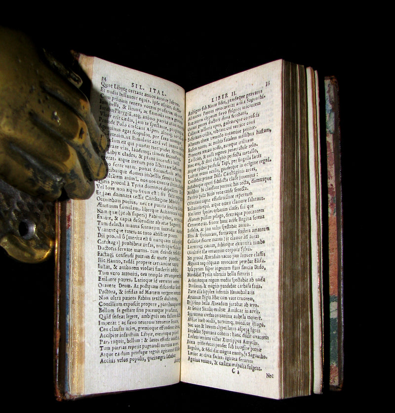 1628 Rare Latin Book - Silius ITALICUS De secundo Bello Punico -  War Against Hannibal - Second Punic War's Poem.