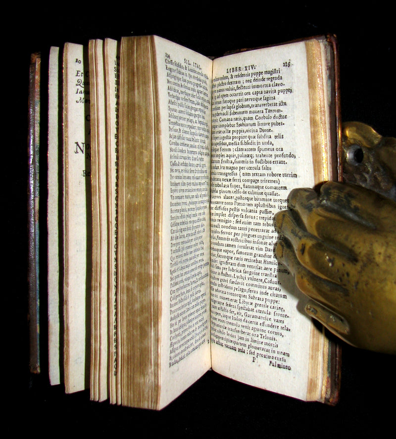 1628 Rare Latin Book - Silius ITALICUS De secundo Bello Punico -  War Against Hannibal - Second Punic War's Poem.