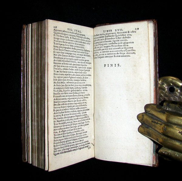 1628 Rare Latin Book - Silius ITALICUS De secundo Bello Punico -  War Against Hannibal - Second Punic War's Poem.