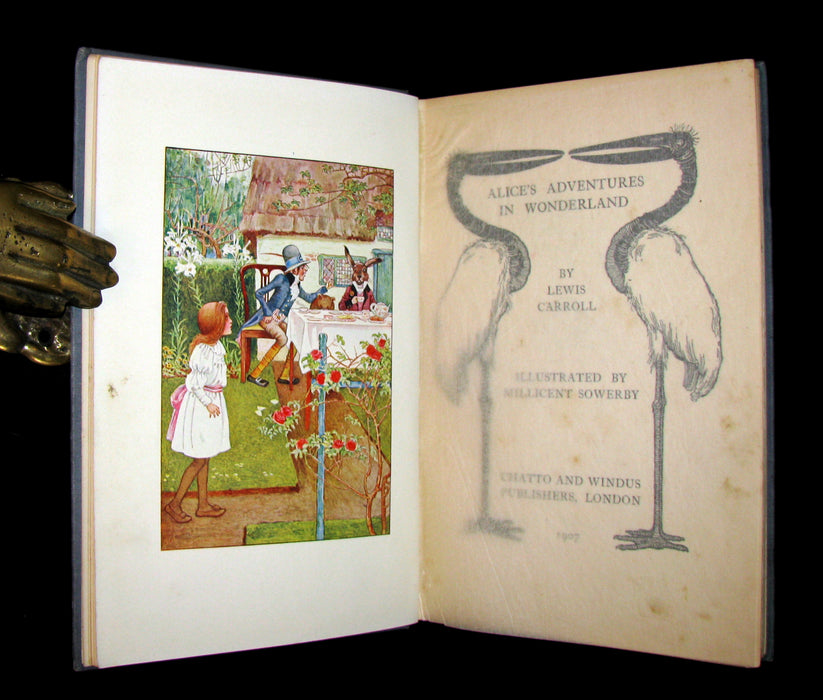 1907 Rare Book - Alice's Adventures in Wonderland beautifully Illustrated by Amy Millicent Sowerby. 1stED.