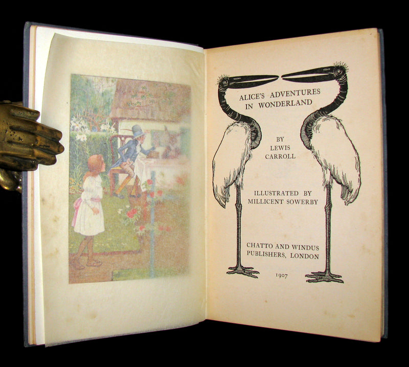 1907 Rare Book - Alice's Adventures in Wonderland beautifully Illustrated by Amy Millicent Sowerby. 1stED.