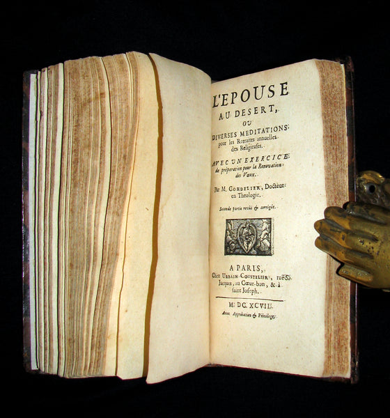 1697 Scarce French Book - L'ÉPOUSE AU DÉSERT - The Wife at the Desert. Meditations.