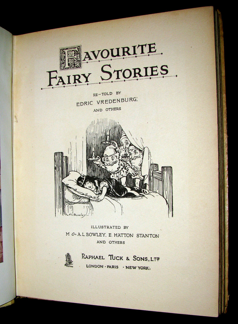 1910 Scarce Book - FAVOURITE FAIRY STORIES Re-told by Edric Vredenburg. Illustrated.