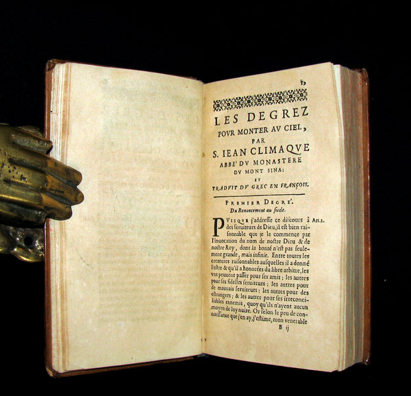 1652 Scarce French Book - John Climacus' Ladder of Paradise - Traite des degrez pour monter au ciel.
