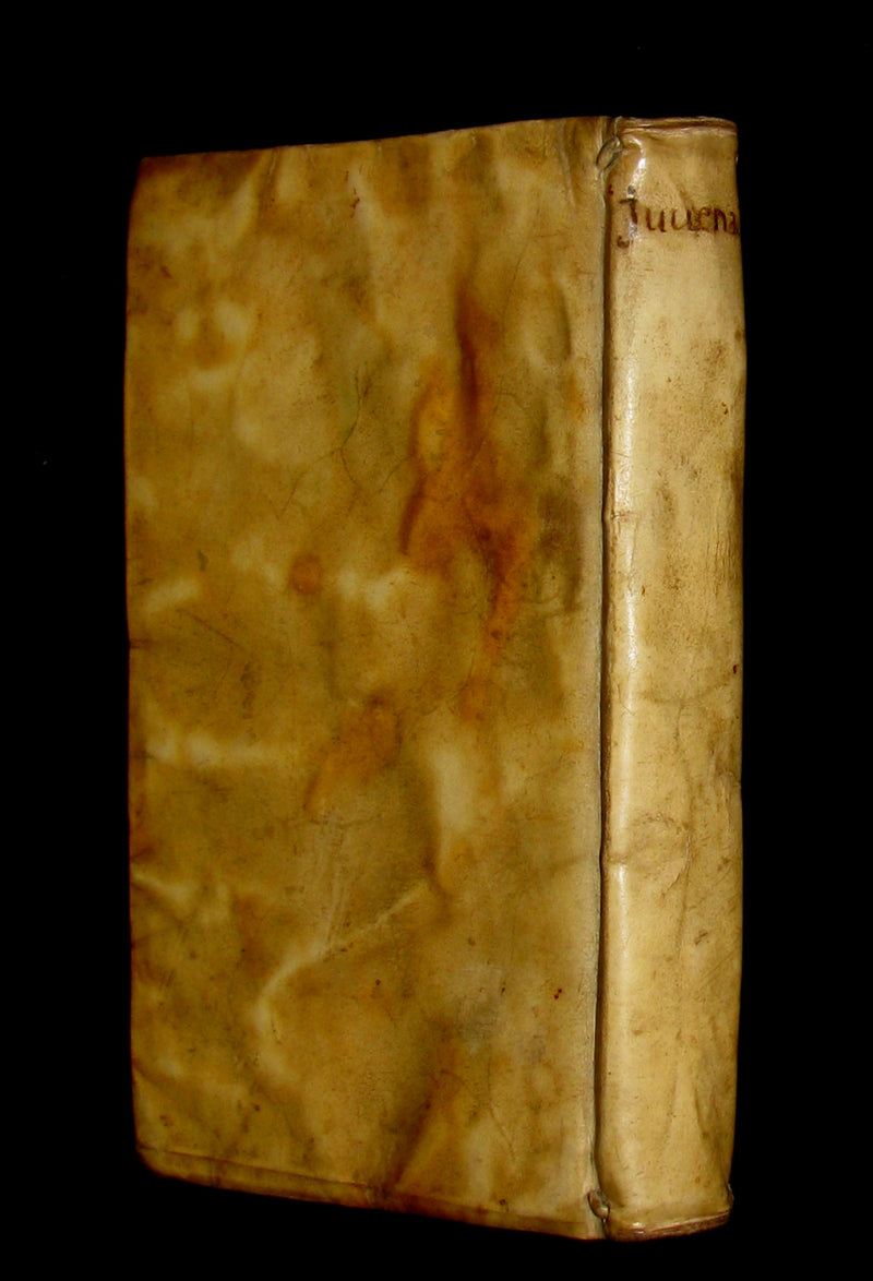 1650 Rare Latin Vellum Book -  The Satires of Decimus Junius Juvenalis, and of Aulus Persius Flaccus.
