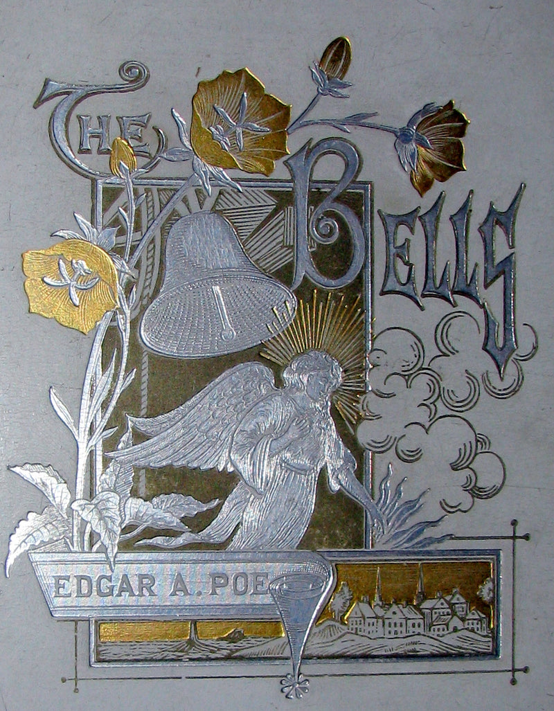 1881 Rare Victorian Book - The Bells by Edgar Allan Poe. Illustrated.