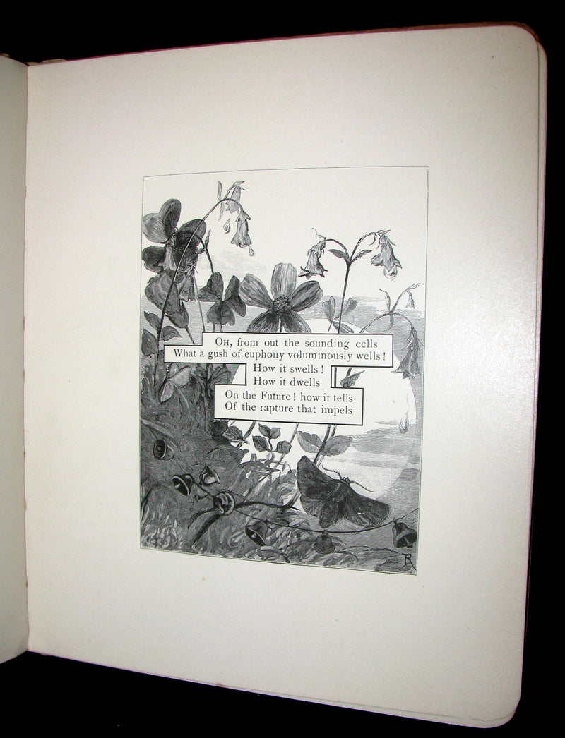 1881 Rare Victorian Book - The Bells by Edgar Allan Poe. Illustrated.