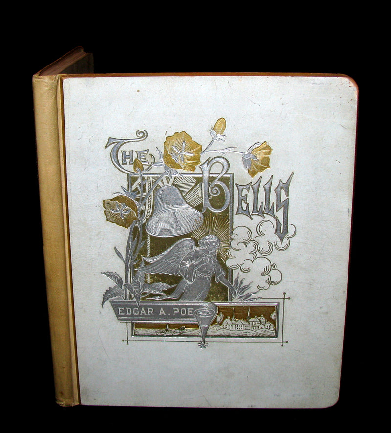 1881 Rare Victorian Book - The Bells by Edgar Allan Poe. Illustrated.