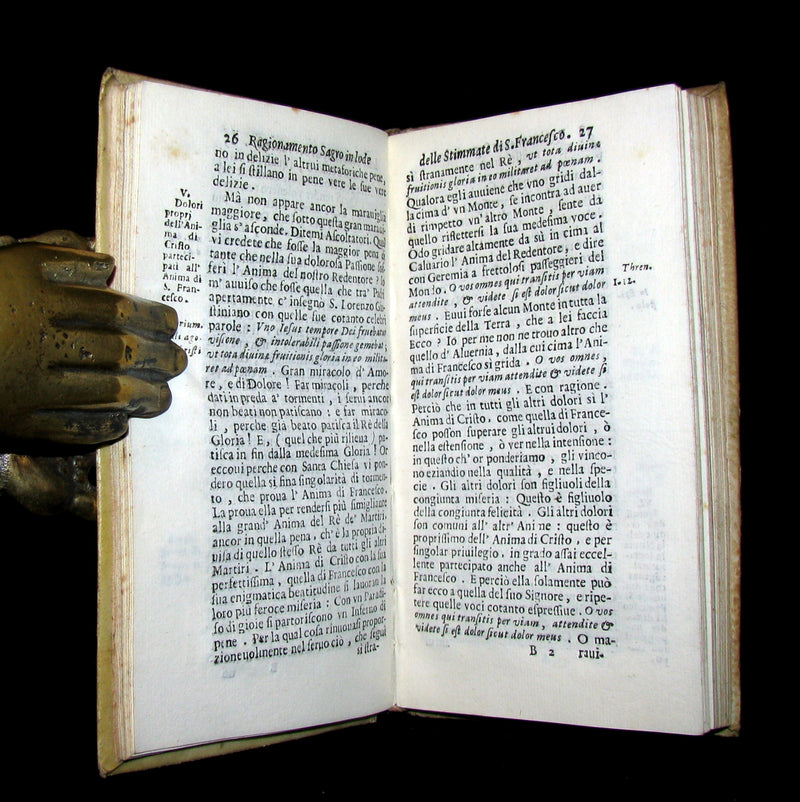 1680 Scarce Italian Vellum Jesuit Book - Panegyric on the Stigmata of St. Francis of Assisi - Francesco d'Assisi. 1st EDITION.