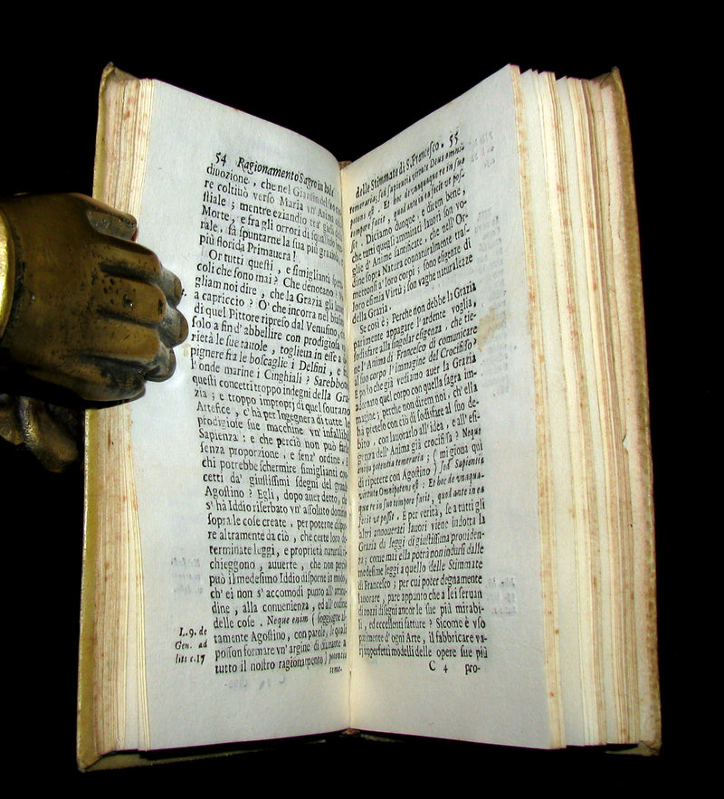 1680 Scarce Italian Vellum Jesuit Book - Panegyric on the Stigmata of St. Francis of Assisi - Francesco d'Assisi. 1st EDITION.