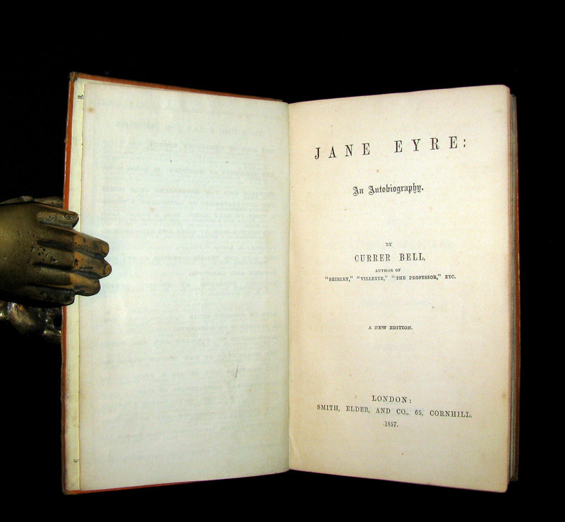 1857 Rare Early Edition - JANE EYRE. An Autobiography by Currer Bell (CHARLOTTE BRONTË).