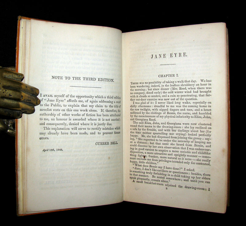 1857 Rare Early Edition - JANE EYRE. An Autobiography by Currer Bell (CHARLOTTE BRONTË).