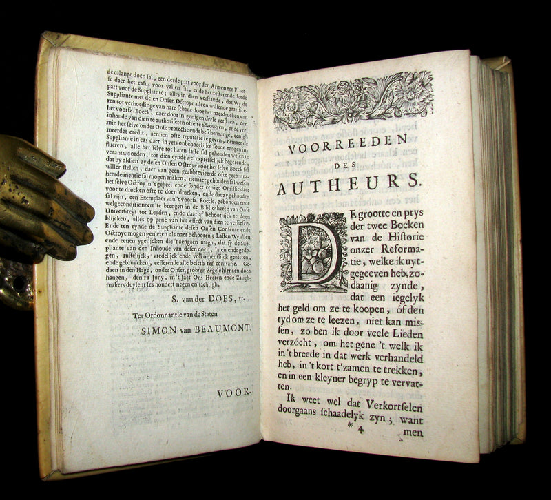 1690 Rare Dutch vellum Book - Gilbert Burnet's History of the Reformation of the Church of England. Illustrated.