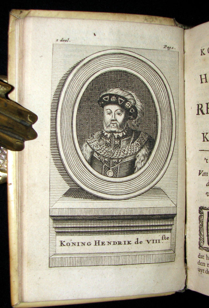 1690 Rare Dutch vellum Book - Gilbert Burnet's History of the Reformation of the Church of England. Illustrated.