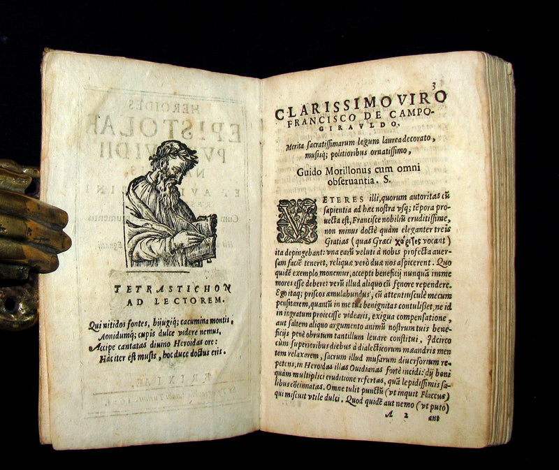 1621 Scarce Latin vellum Book ~ OVID's Heroines - HEROIDES EPISTOLAE (Letters of Heroines).