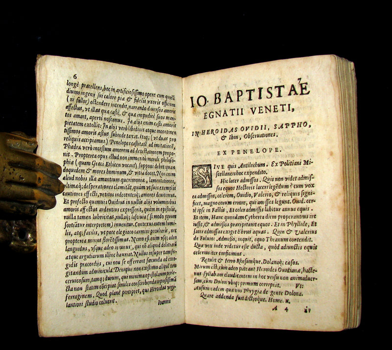 1621 Scarce Latin vellum Book ~ OVID's Heroines - HEROIDES EPISTOLAE (Letters of Heroines).