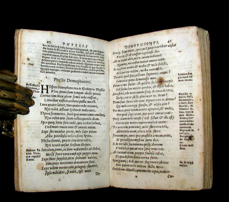 1621 Scarce Latin vellum Book ~ OVID's Heroines - HEROIDES EPISTOLAE (Letters of Heroines).