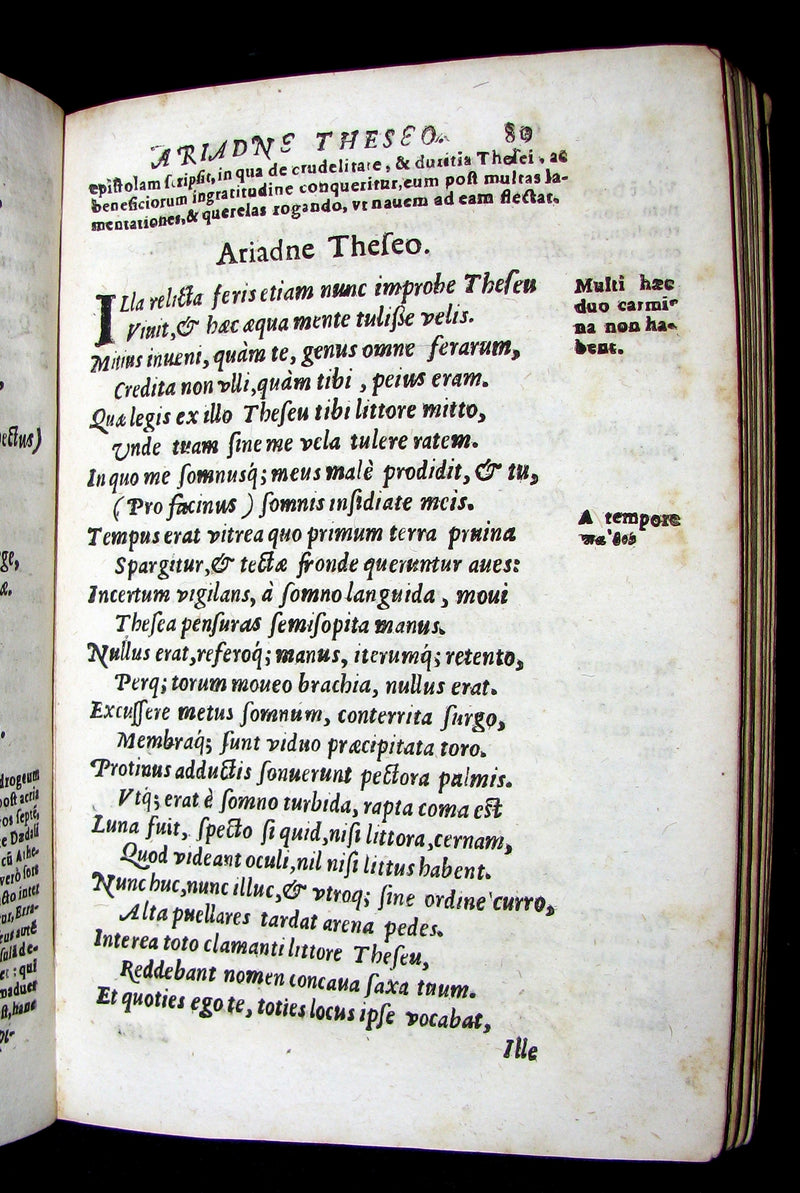 1621 Scarce Latin vellum Book ~ OVID's Heroines - HEROIDES EPISTOLAE (Letters of Heroines).