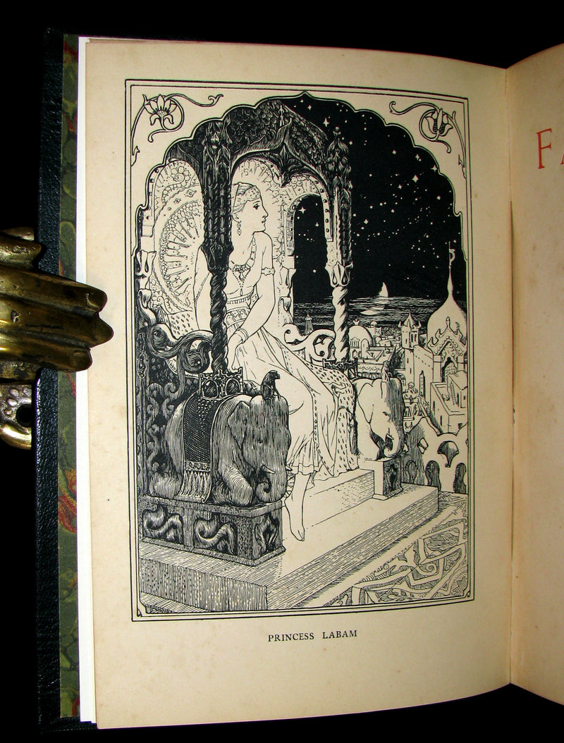 1892 1stED Book - Nice binding - INDIAN Fairy Tales by Joseph Jacobs illustrated by John D. Batten.