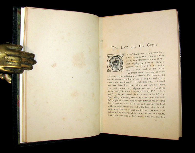 1892 1stED Book - Nice binding - INDIAN Fairy Tales by Joseph Jacobs illustrated by John D. Batten.