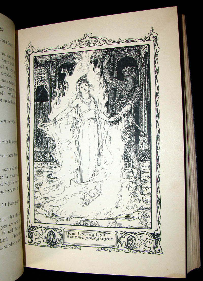 1892 1stED Book - Nice binding - INDIAN Fairy Tales by Joseph Jacobs illustrated by John D. Batten.