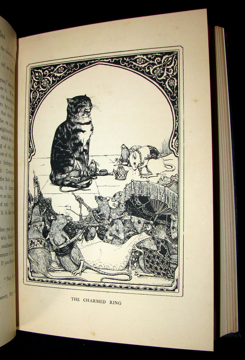 1892 1stED Book - Nice binding - INDIAN Fairy Tales by Joseph Jacobs illustrated by John D. Batten.