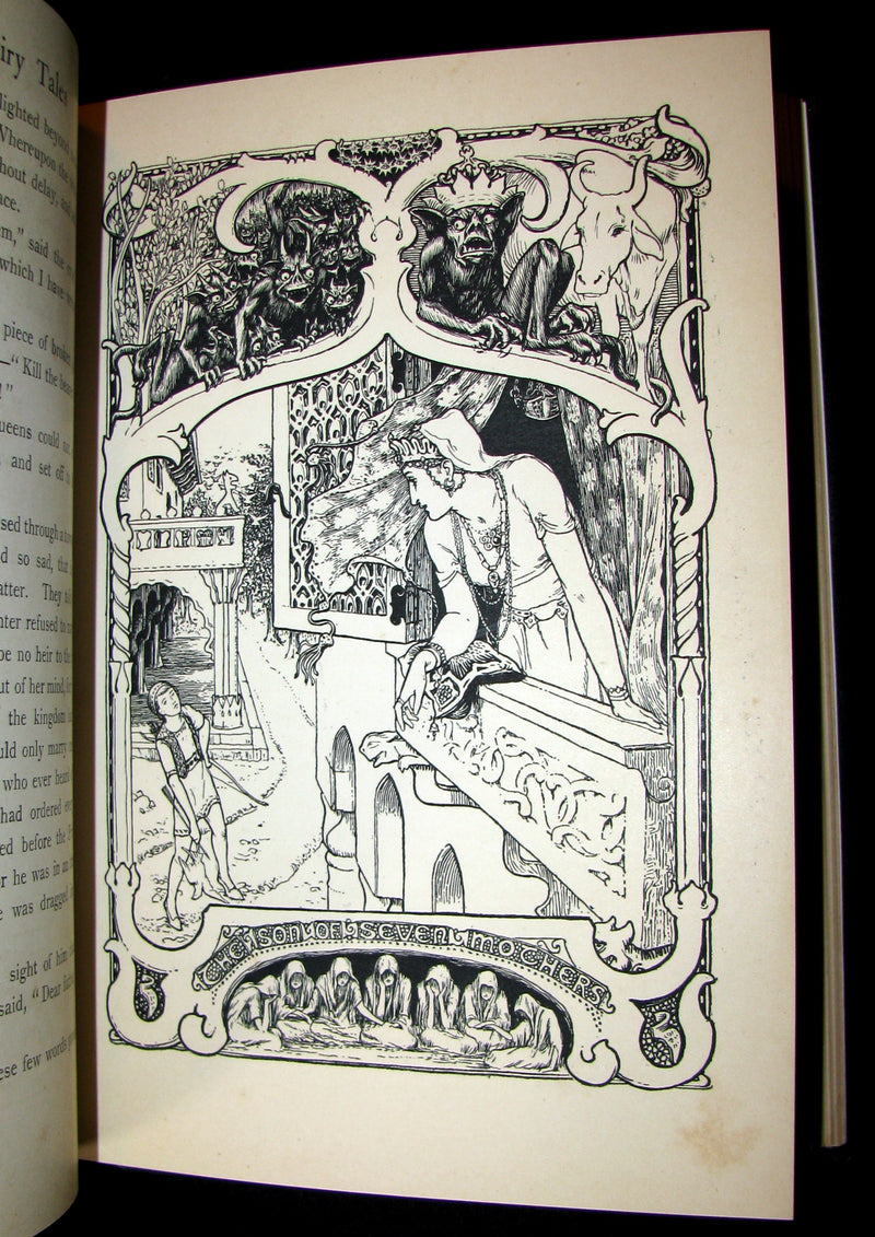1892 1stED Book - Nice binding - INDIAN Fairy Tales by Joseph Jacobs illustrated by John D. Batten.