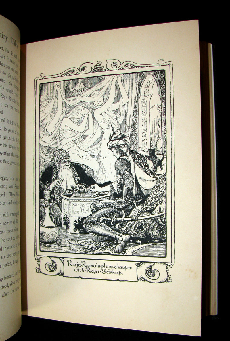 1892 1stED Book - Nice binding - INDIAN Fairy Tales by Joseph Jacobs illustrated by John D. Batten.