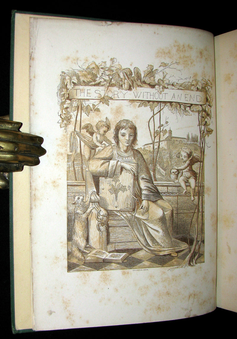 1874 Rare Victorian Book - The Story Without An End by Sarah Austin Illustrated by Eleanor Vere Boyle.
