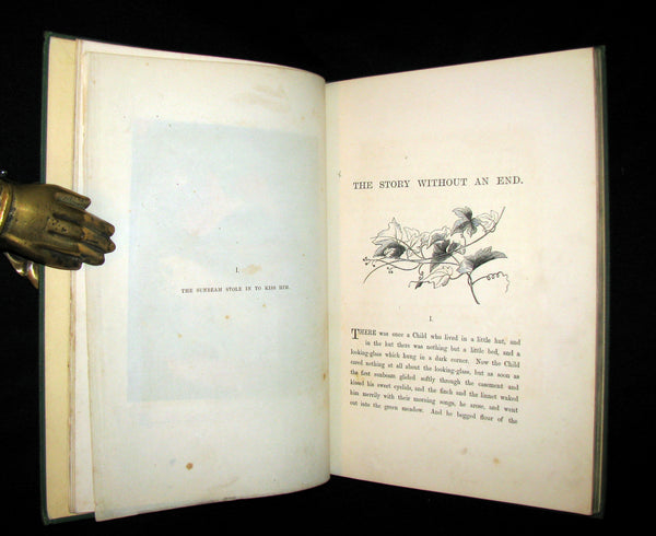 1874 Rare Victorian Book - The Story Without An End by Sarah Austin Illustrated by Eleanor Vere Boyle.