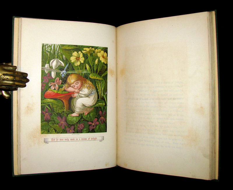 1874 Rare Victorian Book - The Story Without An End by Sarah Austin Illustrated by Eleanor Vere Boyle.