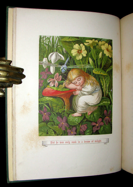 1874 Rare Victorian Book - The Story Without An End by Sarah Austin Illustrated by Eleanor Vere Boyle.