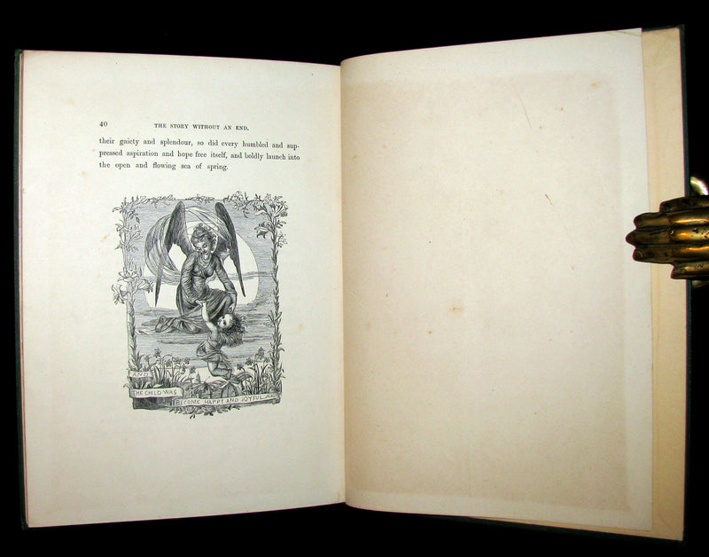 1874 Rare Victorian Book - The Story Without An End by Sarah Austin Illustrated by Eleanor Vere Boyle.