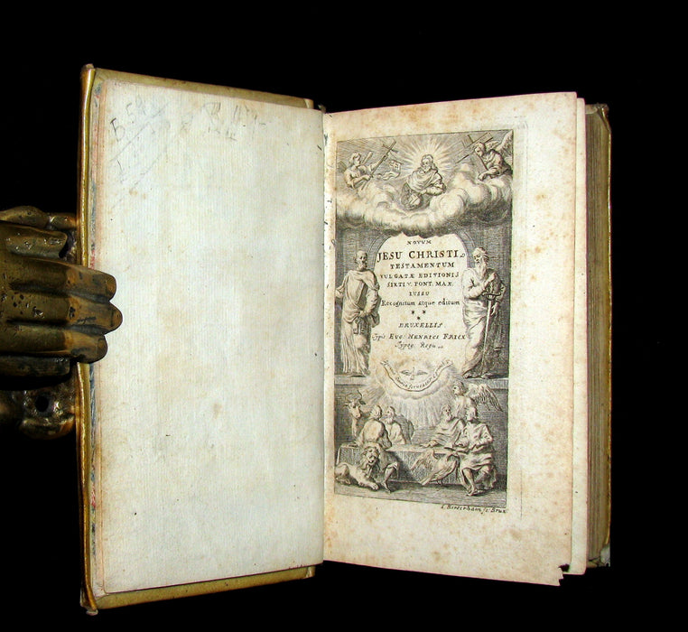 1696 Scarce Latin Vellum Book - Novum Jesu Christi Testamentum - New Testament.