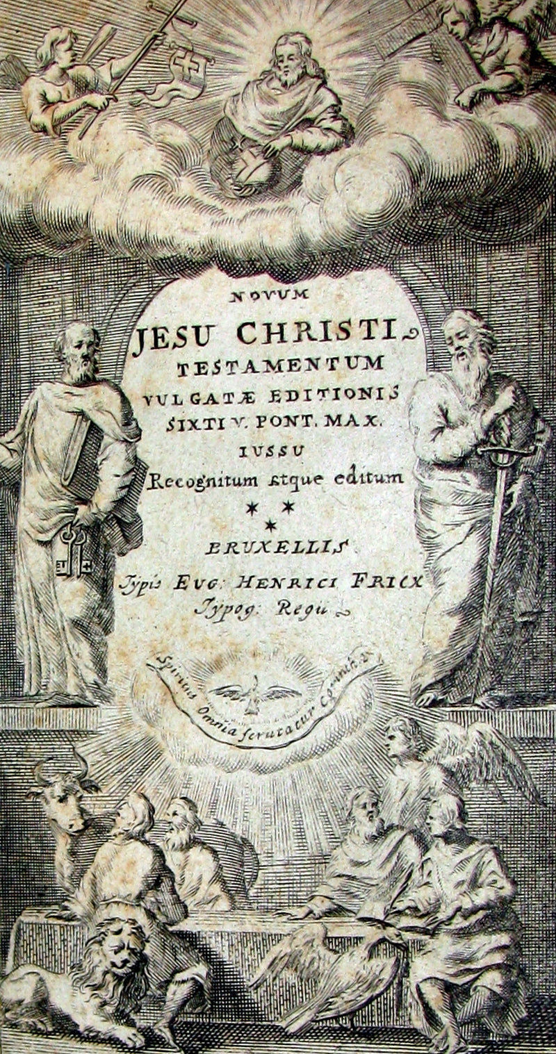1696 Scarce Latin Vellum Book - Novum Jesu Christi Testamentum - New Testament.