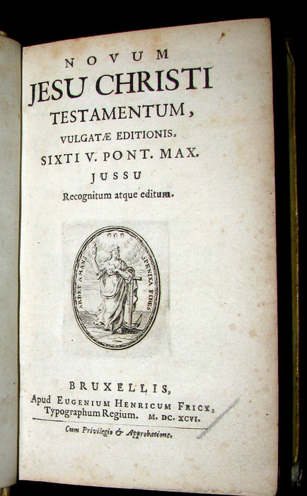 1696 Scarce Latin Vellum Book - Novum Jesu Christi Testamentum - New Testament.