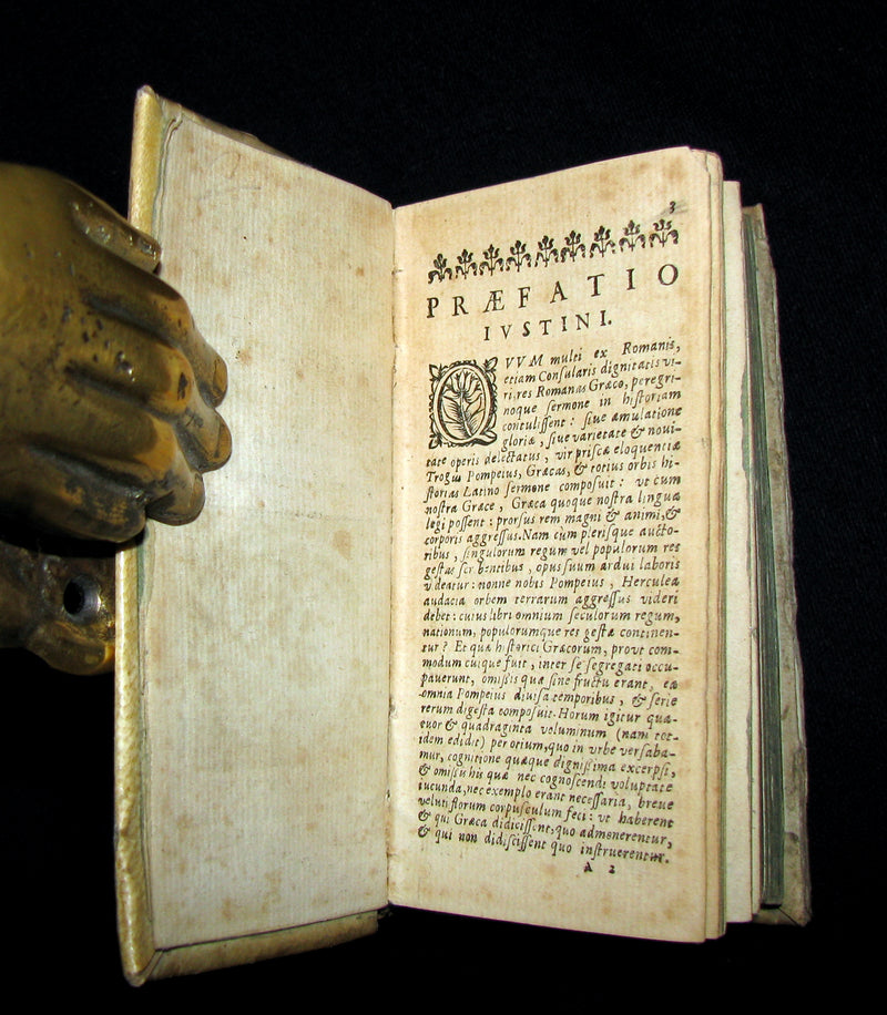 1670 Scarce Latin vellum Book - Justin's Philippic Histories - Justini Historiarum- History of the kings of Macedonia.