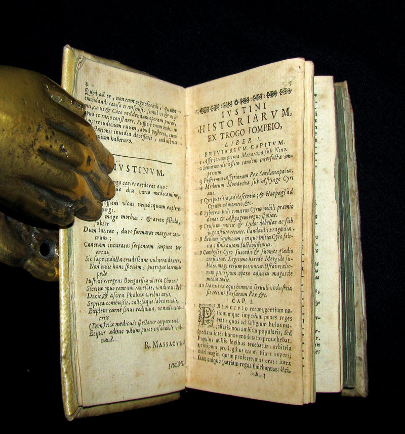 1670 Scarce Latin vellum Book - Justin's Philippic Histories - Justini Historiarum- History of the kings of Macedonia.