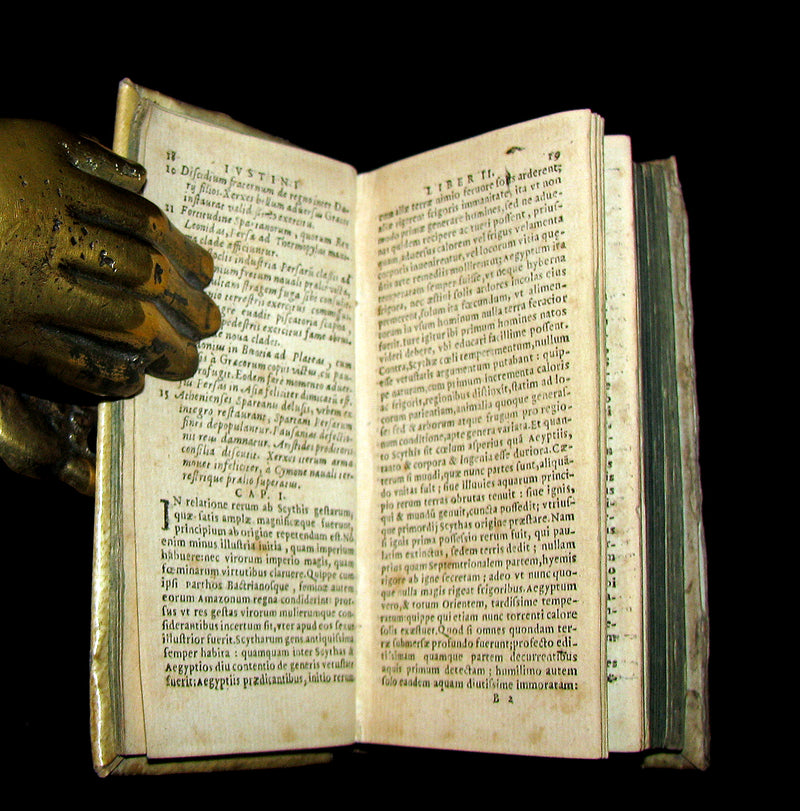 1670 Scarce Latin vellum Book - Justin's Philippic Histories - Justini Historiarum- History of the kings of Macedonia.